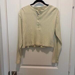 Levi's Light Green Ribbed Knit Top
